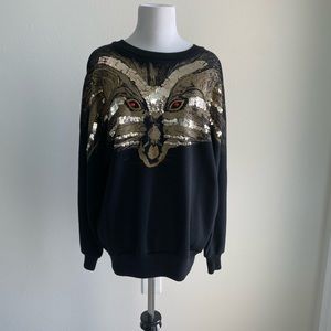 Gladys Bagley Tiger Sweatshirt / Fox Sweatshirt /  Size S